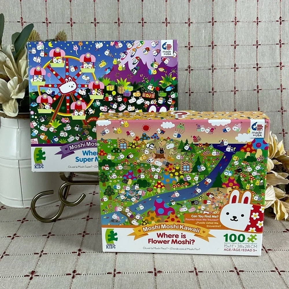 Moshi Moshi Kawaii Where is Flower Moshi? Where is Super Moshi? Jigsaw Puzzles